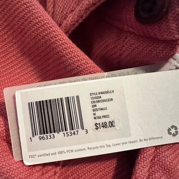 Outerknown NWT The Blanket Shirt Men’s/Unisex Salmon Size M - Picture 5 of 5